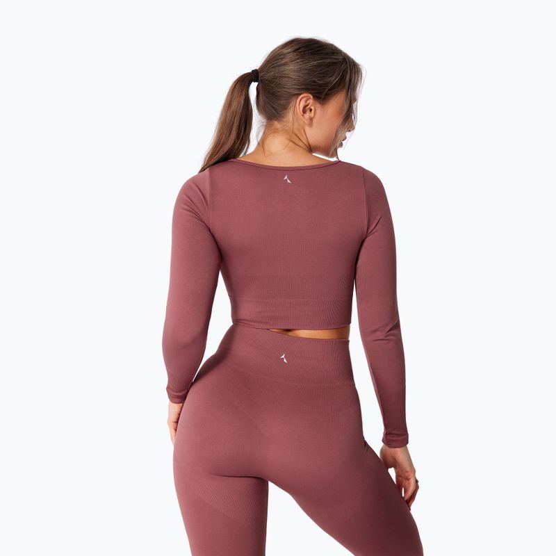 Women's training longsleeve Carpatree Dopamine Buzz Seamless rose/brown 2