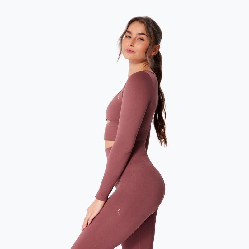 Women's training longsleeve Carpatree Dopamine Buzz Seamless rose/brown 3