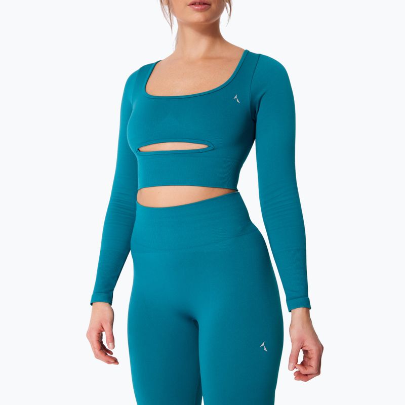 Women's training longsleeve Carpatree Dopamine Buzz Seamless petrol green 3