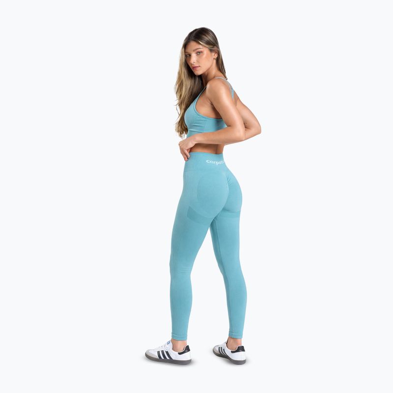 Women's training leggings Carpatree Allure Seamless milky blue 4