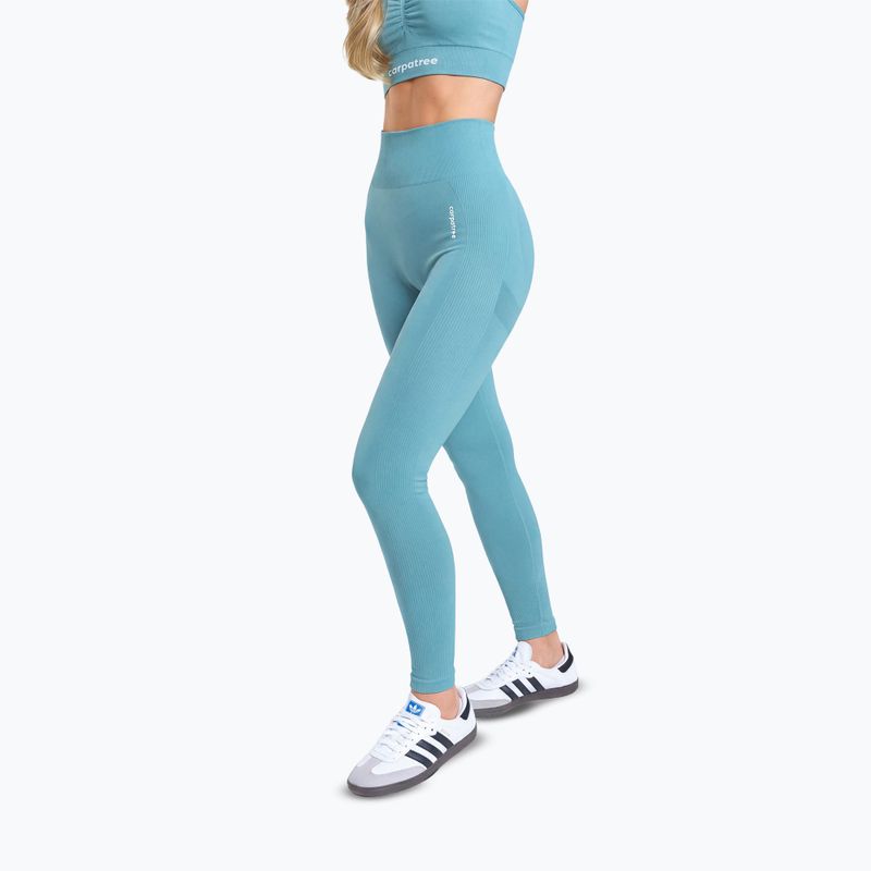 Women's training leggings Carpatree Allure Seamless milky blue 5
