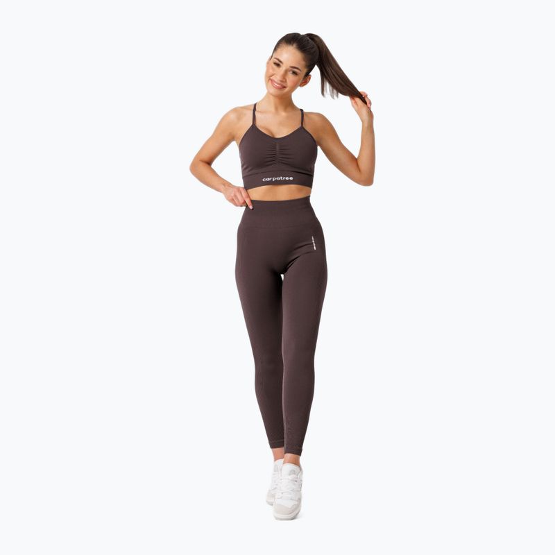 Women's training leggings Carpatree Allure Seamless berry brown 2