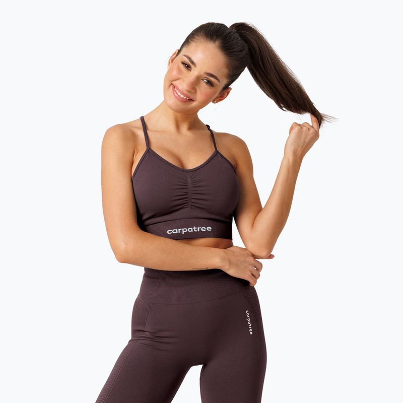 Women's training leggings Carpatree Allure Seamless berry brown 3