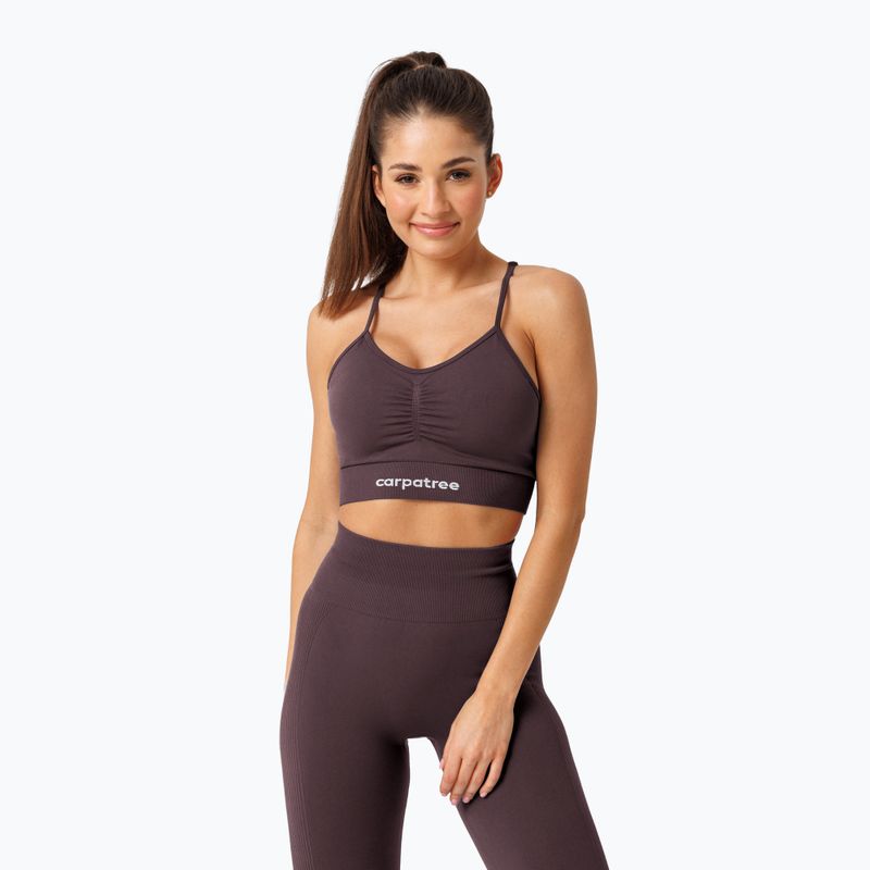 Women's training leggings Carpatree Allure Seamless berry brown 4
