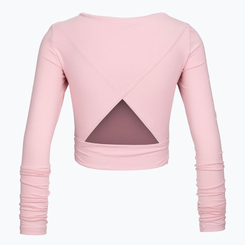 Women's yoga top Moonholi Total Eclipse Wrap Top Nude pink 205 2