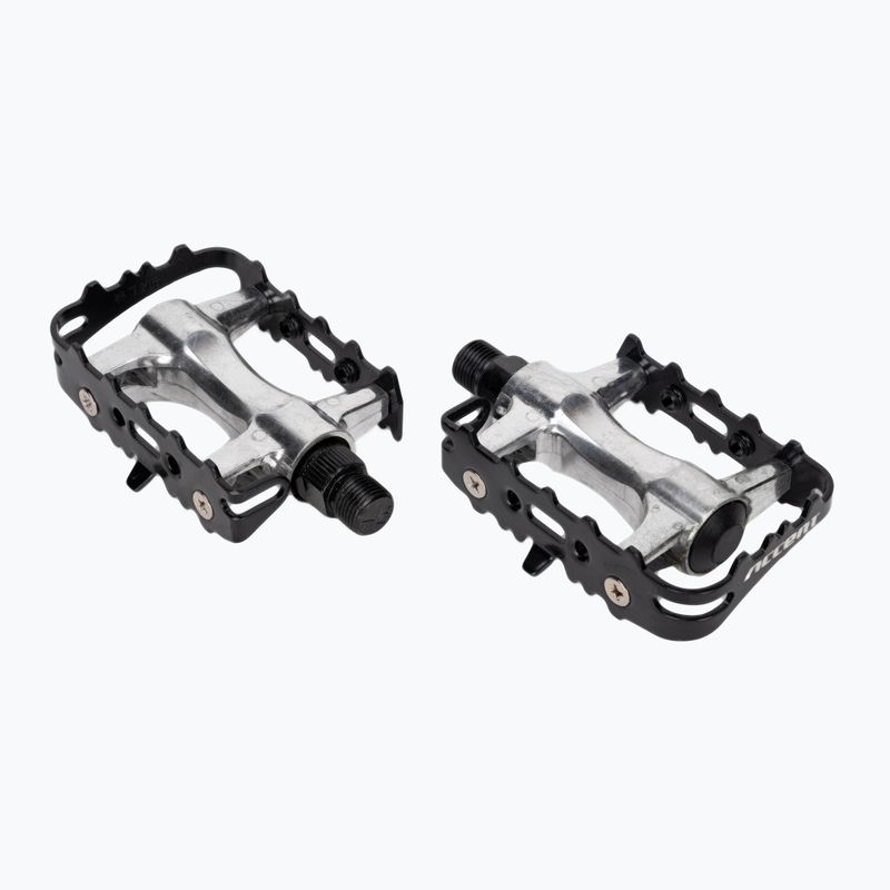 ACCENT Basic silver/black bicycle pedals