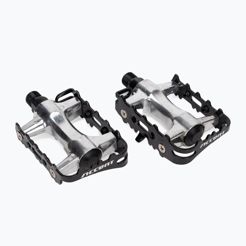 ACCENT Basic silver/black bicycle pedals 2