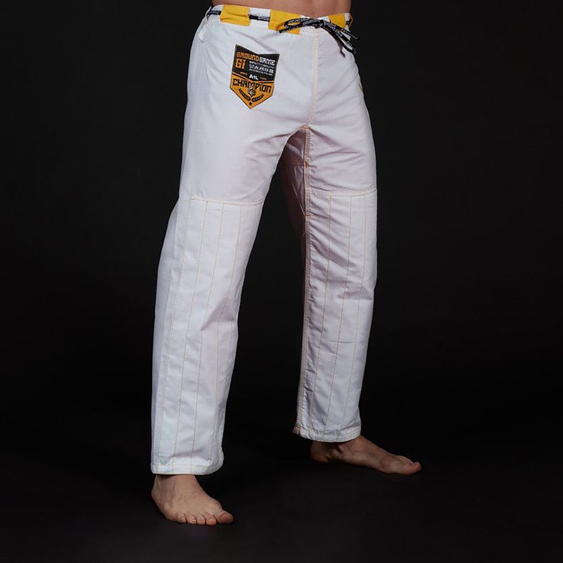 GI for men's Brazilian jiu-jitsu Ground Game Champion 2.0 white GICHNEWWHI 7