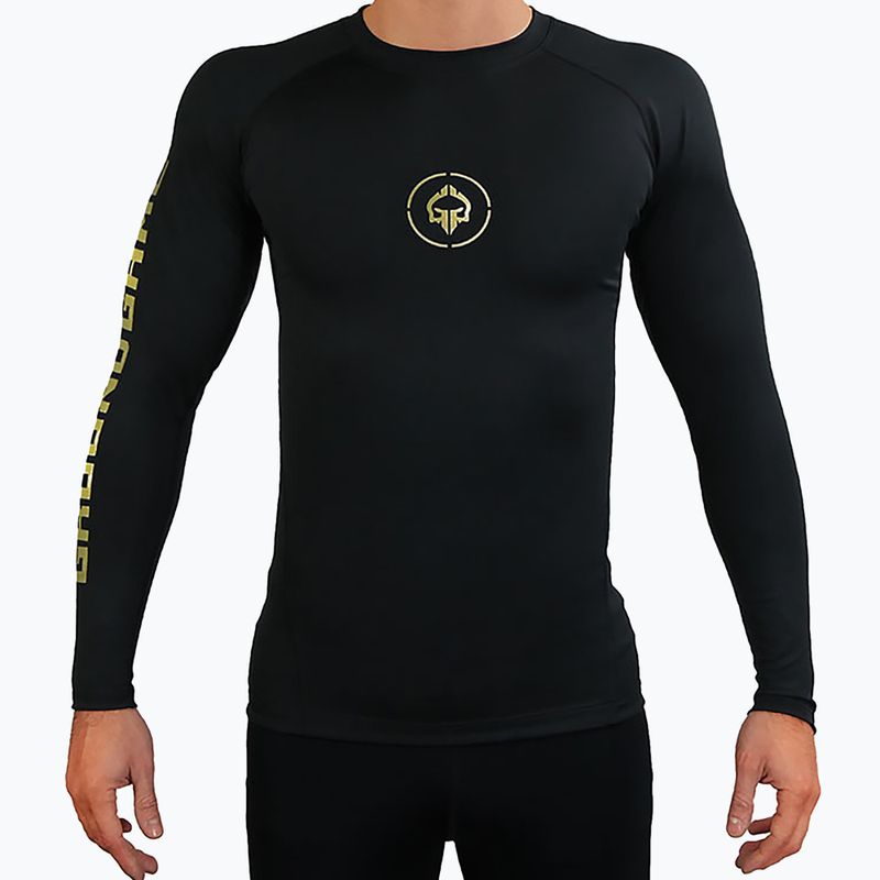 Men's Ground Game Athletic Gold Rashguard black RASHATHGOLDLS