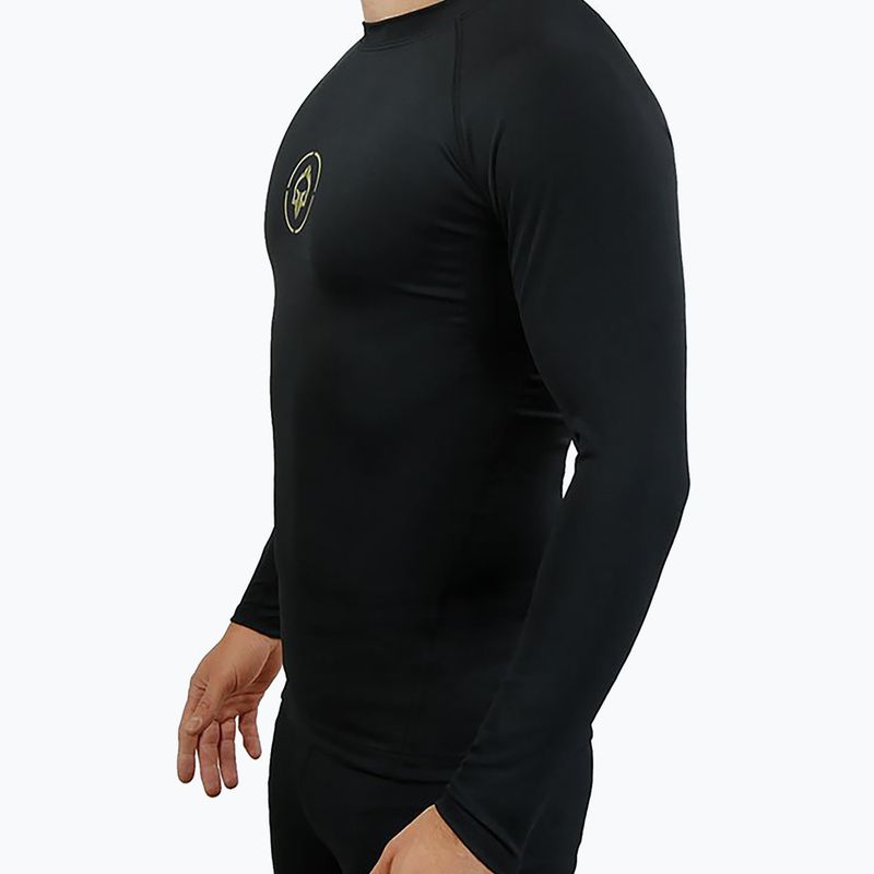 Men's Ground Game Athletic Gold Rashguard black RASHATHGOLDLS 3