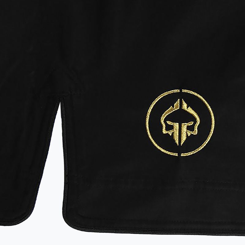 Men's Ground Game MMA Athletic Gold shorts black MMASHOATHGOLD 6