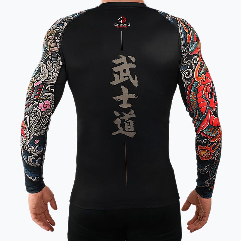 Ground Game Bushido 3.0 men's rashguard black RASHBUSH3BLA 3