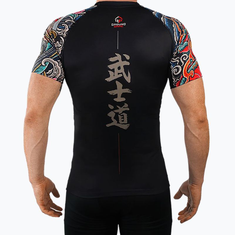 Ground Game Bushido 3.0 men's rashguard black RASHBUSH3SSBLA 3