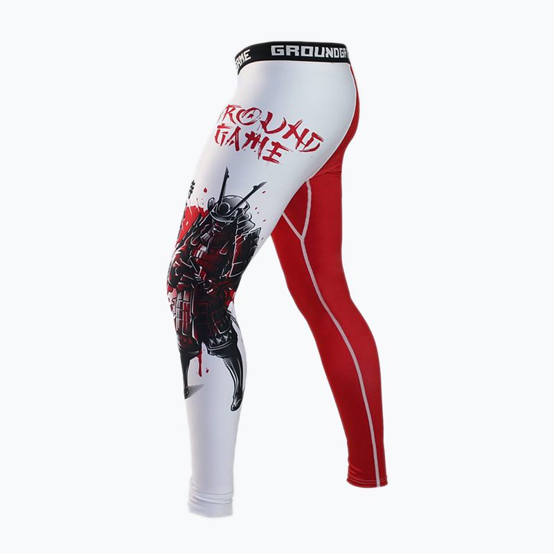 Ground Game Kettei men's leggings red and white 5