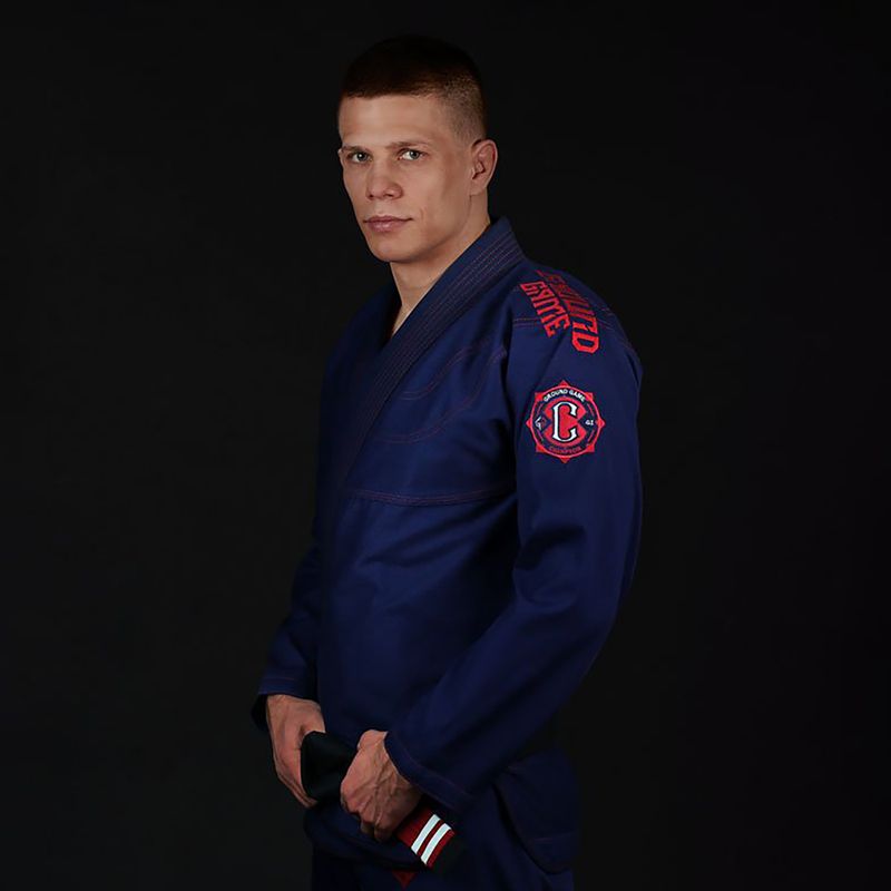 GI for men's Brazilian jiu-jitsu Ground Game Champion 2.0 navy blue GICHNEWNAV 3