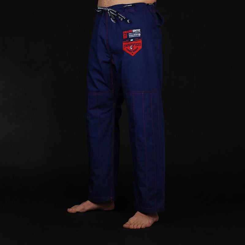 GI for men's Brazilian jiu-jitsu Ground Game Champion 2.0 navy blue GICHNEWNAV 6