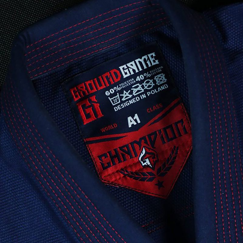 GI for men's Brazilian jiu-jitsu Ground Game Champion 2.0 navy blue GICHNEWNAV 8