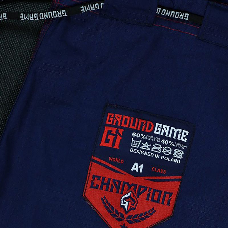 GI for men's Brazilian jiu-jitsu Ground Game Champion 2.0 navy blue GICHNEWNAV 10
