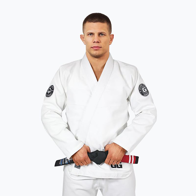 GI for Brazilian jiu-jitsu men's Ground Game Gamer white GIGAMERWH