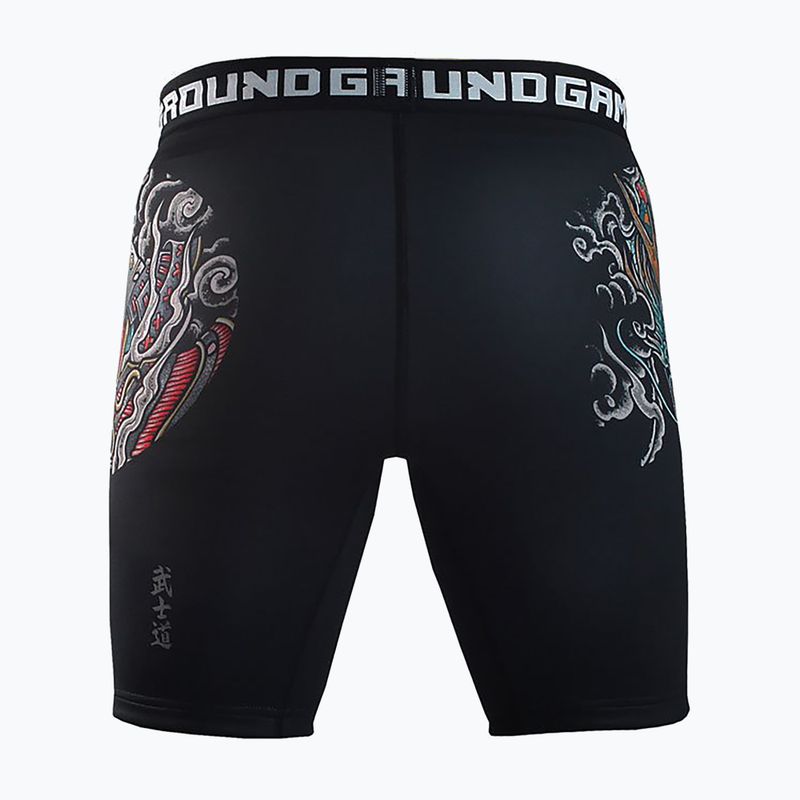 Ground Game Vale Tudo Bushido 3.0 men's training shorts black/multicolour 2