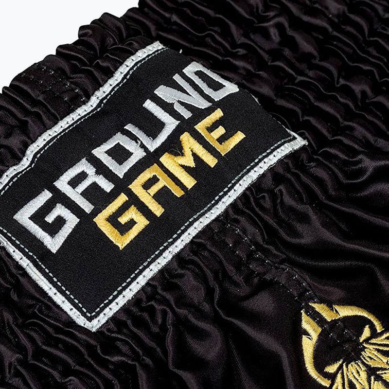 Ground Game Muay Thai men's boxer shorts 'Gold' black 21MTSHGOLDS 5