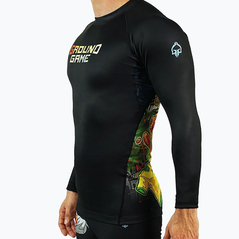 Men's Rashguard Ground Game Brasil colour 21RASHBRALS 3