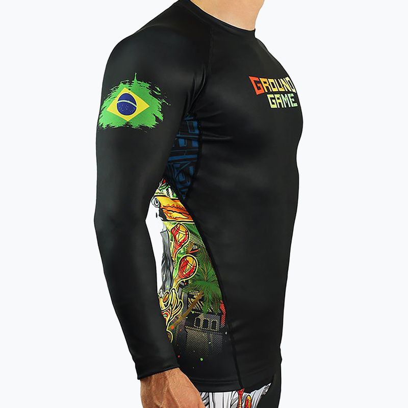 Men's Rashguard Ground Game Brasil colour 21RASHBRALS 4