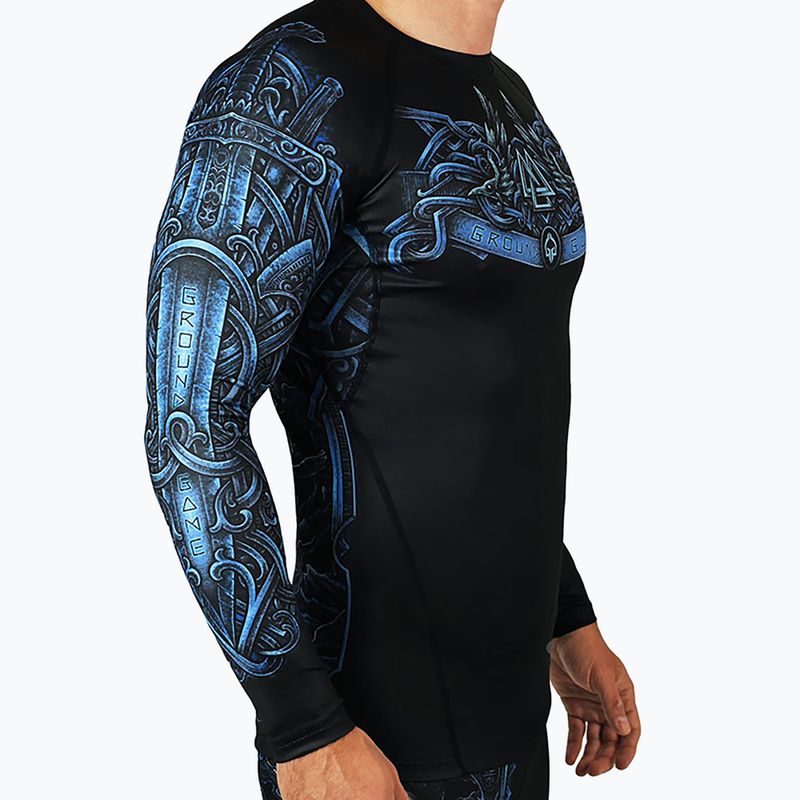 Men's Ground Game Viking Rashguard black-blue 21RASHVIKLS 2