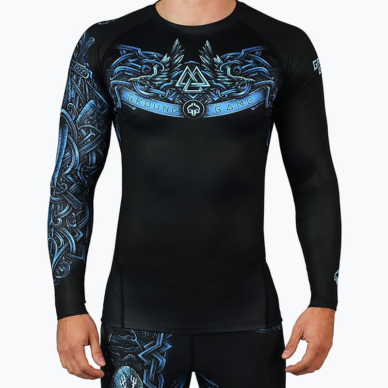 Men's Ground Game Viking Rashguard black-blue 21RASHVIKLS