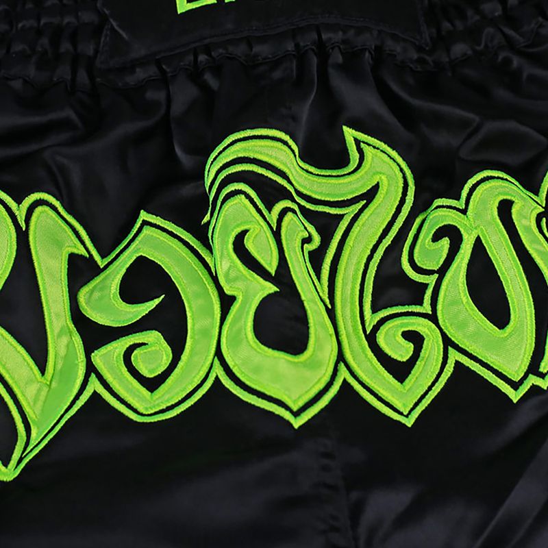 Men's Ground Game Muay Thai Neon training shorts black/green neon 5