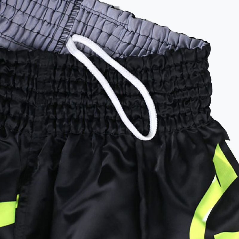 Men's Ground Game Muay Thai Neon training shorts black/green neon 6
