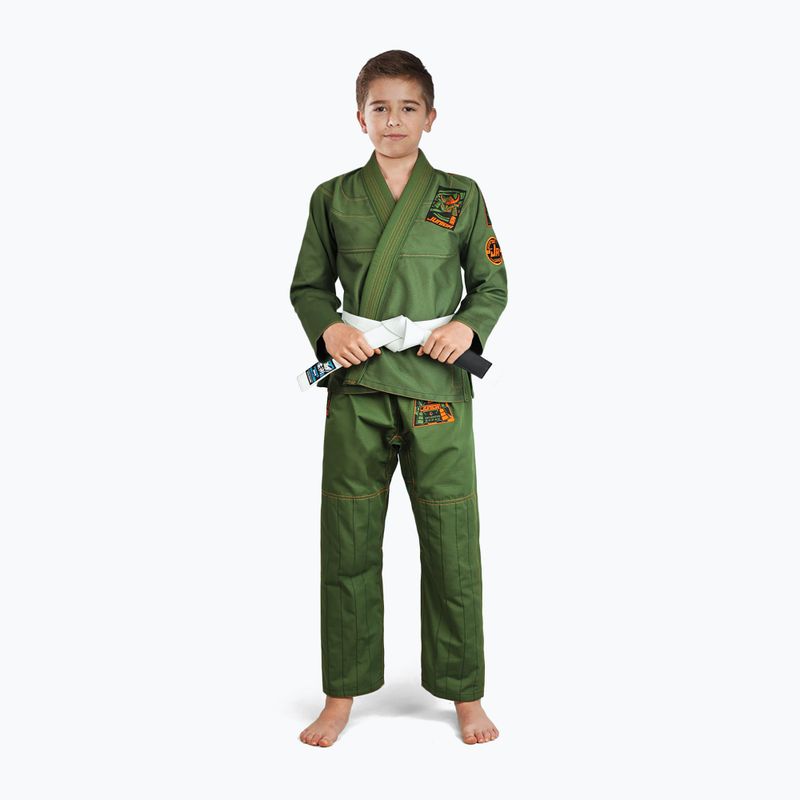 GI for children's Brazilian jiu-jitsu Ground Game Junior 3.0 green GIJUN3PIN02
