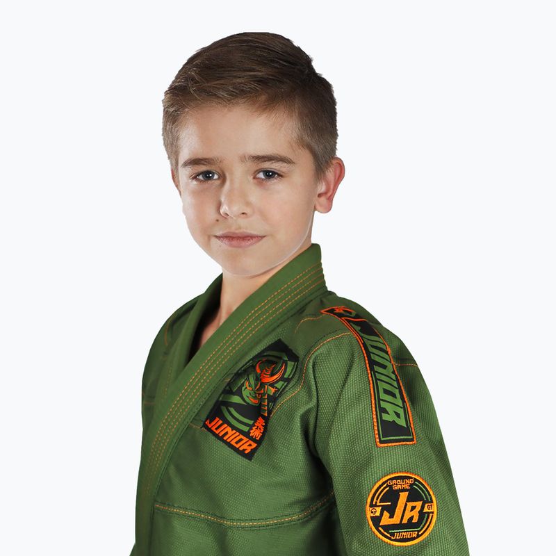 GI for children's Brazilian jiu-jitsu Ground Game Junior 3.0 green GIJUN3PIN02 2