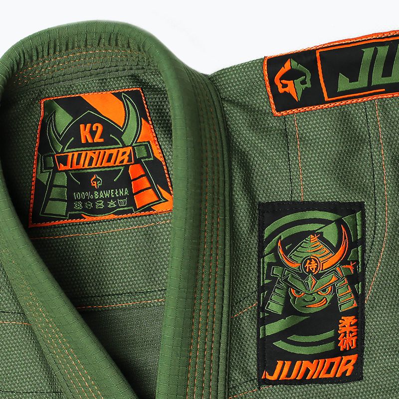 GI for children's Brazilian jiu-jitsu Ground Game Junior 3.0 green GIJUN3PIN02 7