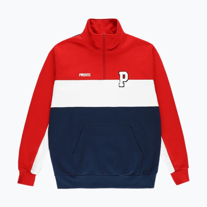Men's PROSTO Half Zip Sweatshirt red KL222MSWE1133