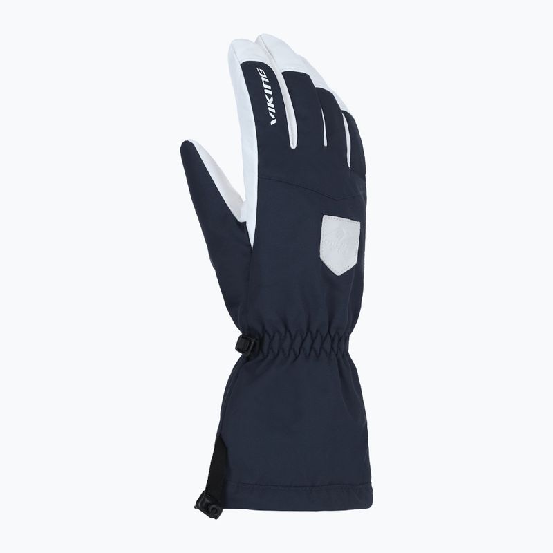 Men's ski gloves Viking Sven Ski navy/white leather 8