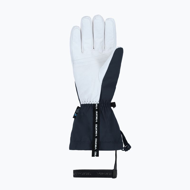 Men's ski gloves Viking Sven Ski navy/white leather 9