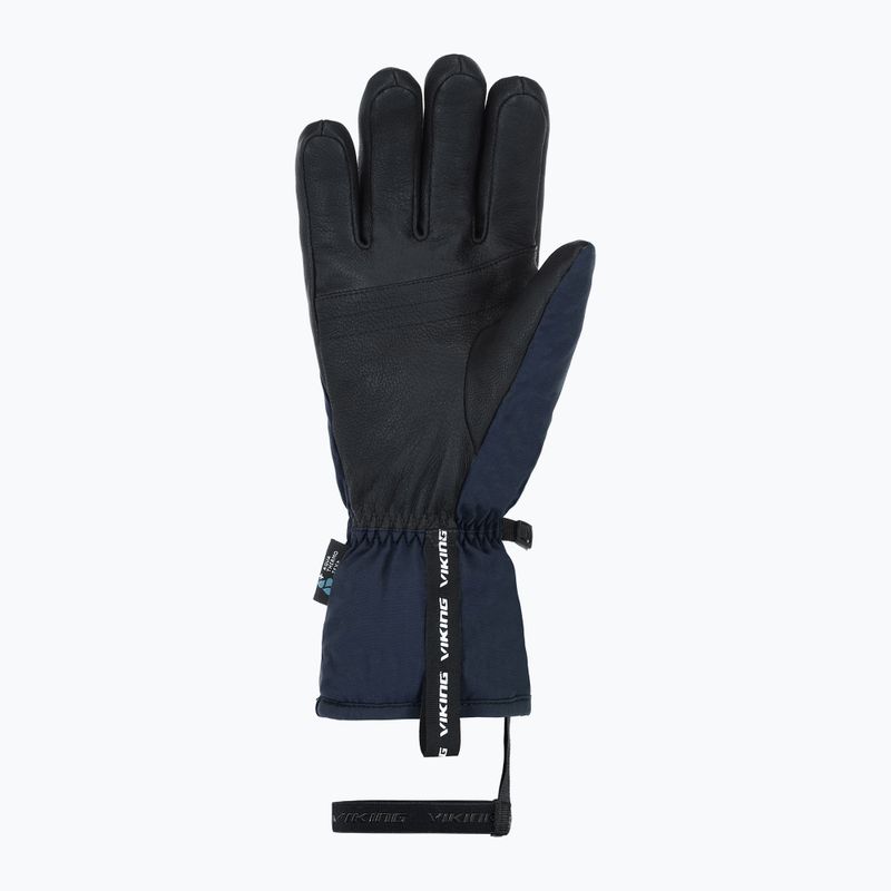Men's ski gloves Viking Lars Ski navy/black leather 9