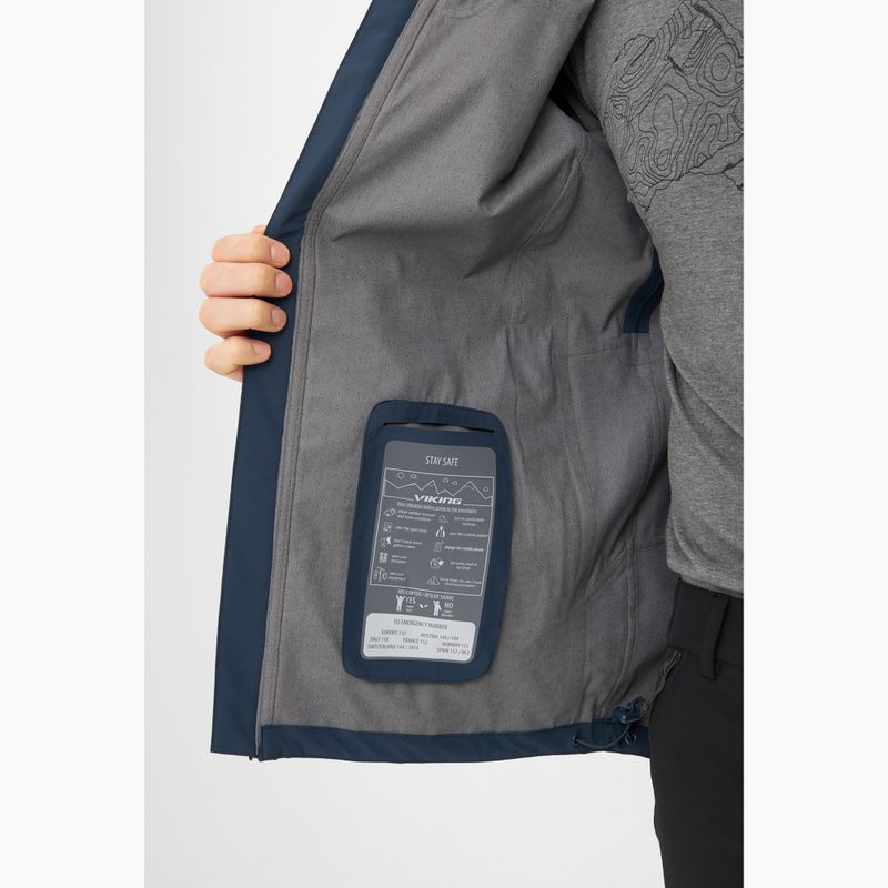 Men's rain jacket Viking Trek Pro 2.5 navy 7