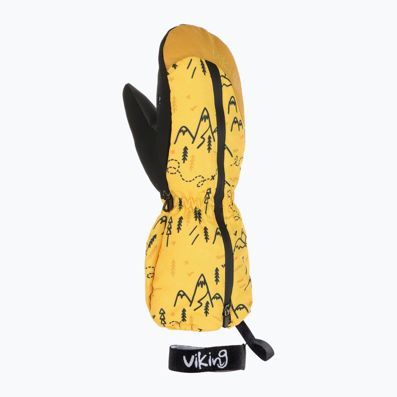 Children's ski gloves Viking Snoppy Yellow 2