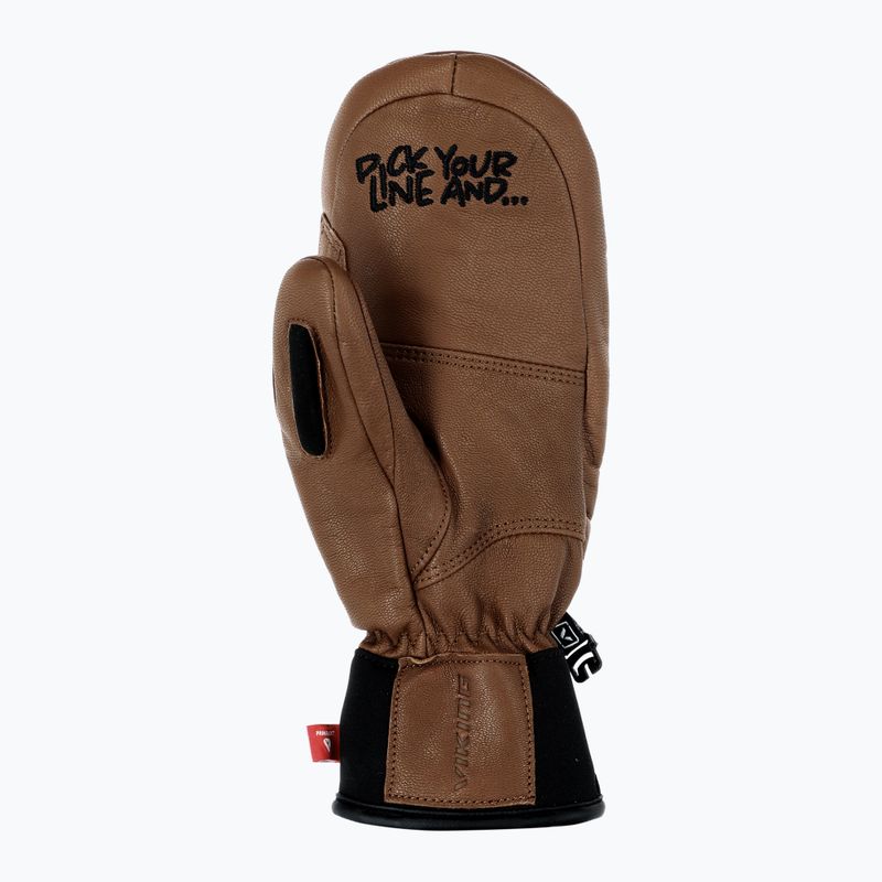 Ski gloves Viking Send It brown/white 3