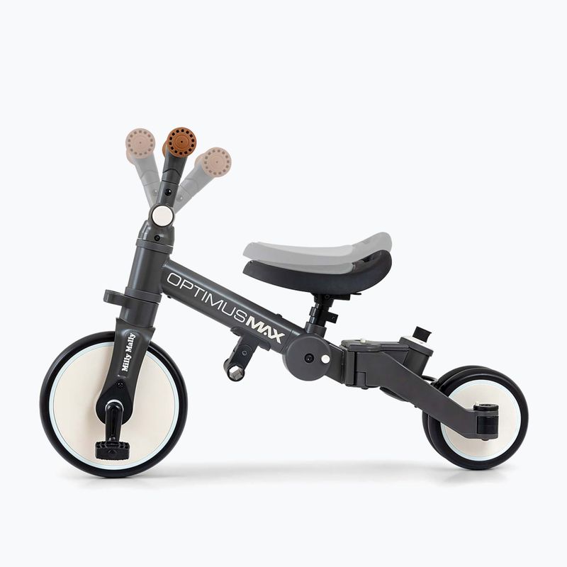 Balance bike Milly Mally 5w1 Optimus Max dark grey 5