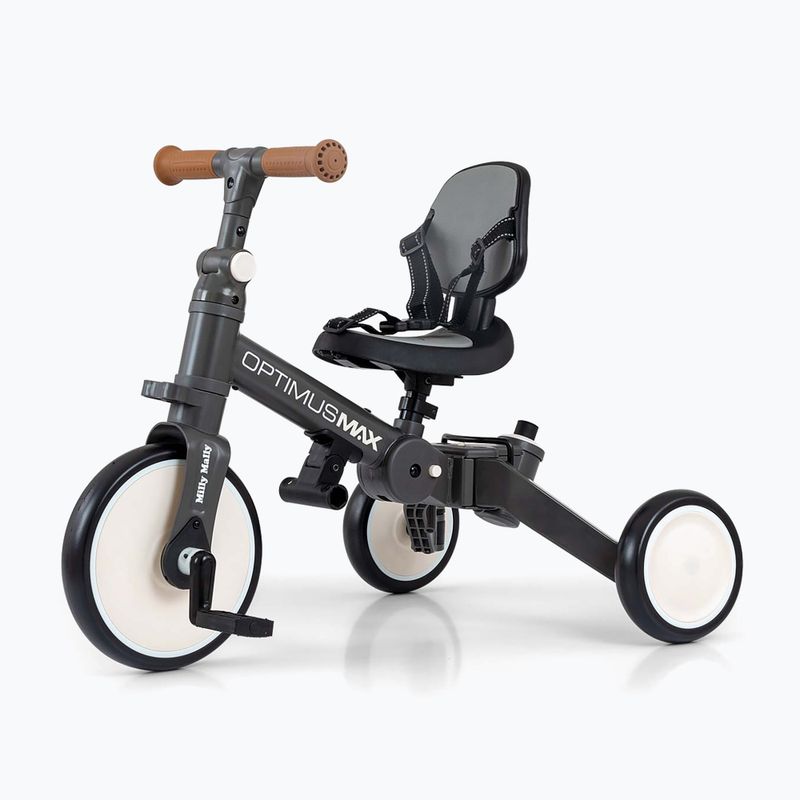 Balance bike Milly Mally 5w1 Optimus Max dark grey 8