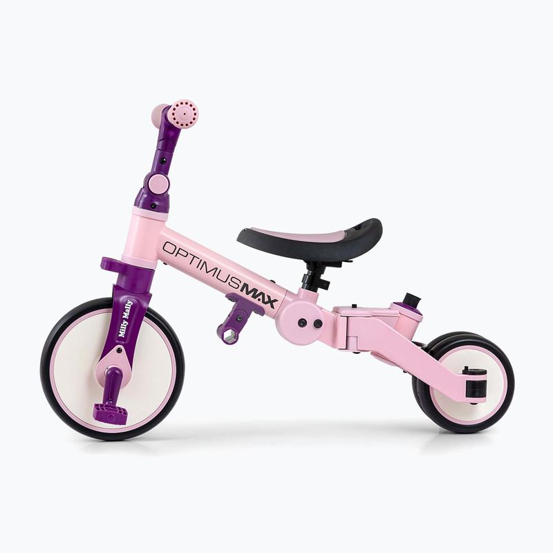 Balance bike Milly Mally 5w1 Optimus Max pink 3
