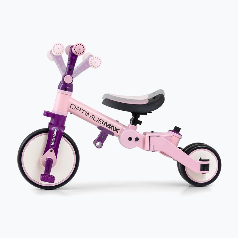 Balance bike Milly Mally 5w1 Optimus Max pink 4