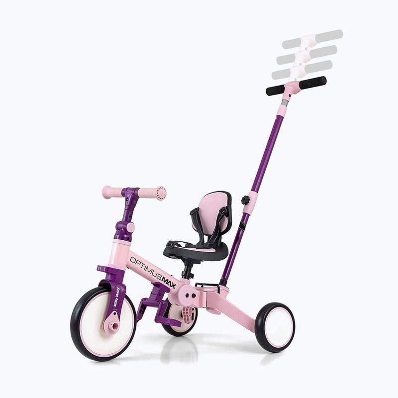 Balance bike Milly Mally 5w1 Optimus Max pink 8