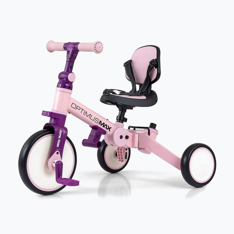 Balance bike Milly Mally 5w1 Optimus Max pink 11