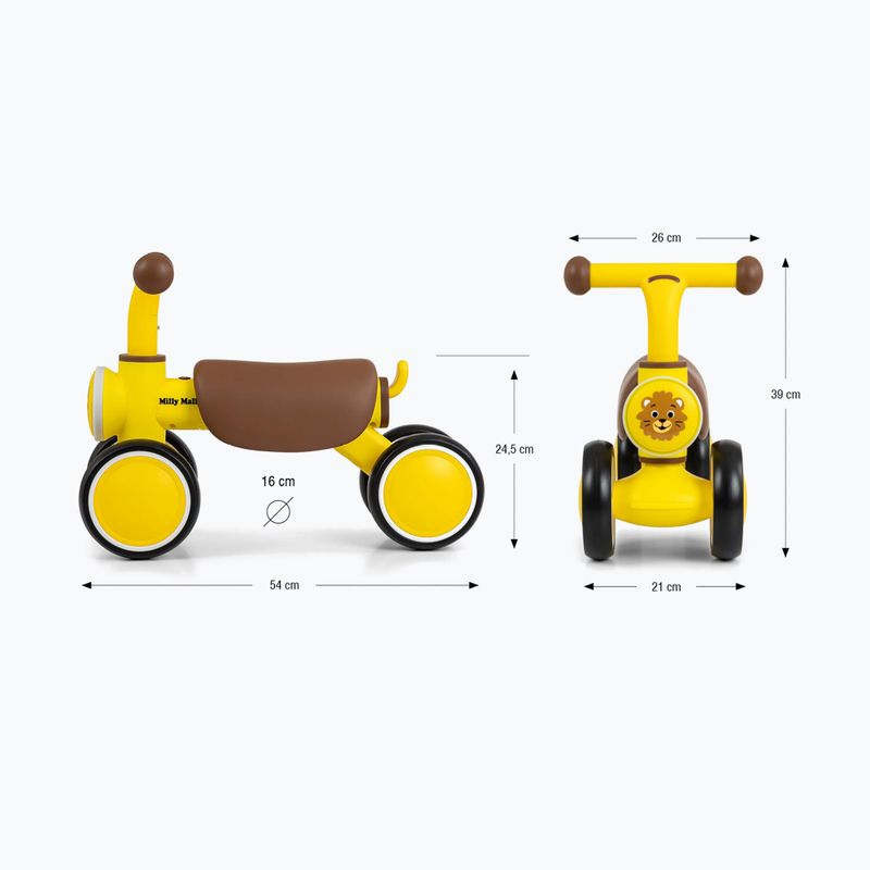 Balance bike Milly Mally York yellow 2