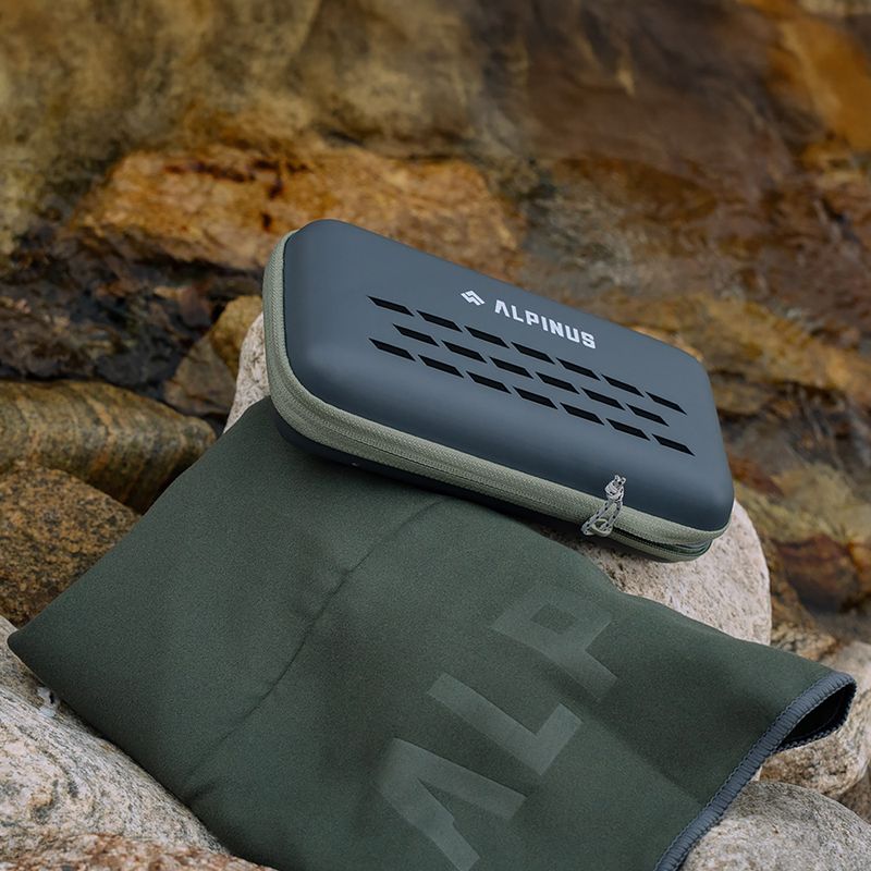 Towel Alpinus Canoa dark green 7