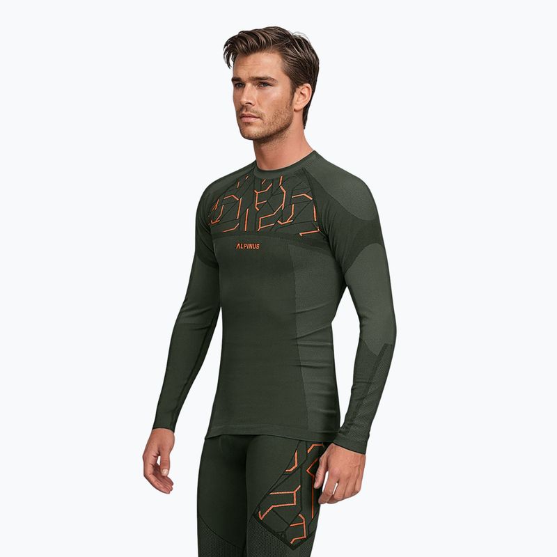 Men's thermal underwear set Alpinus Tactical Gausdal Set green/orange 2